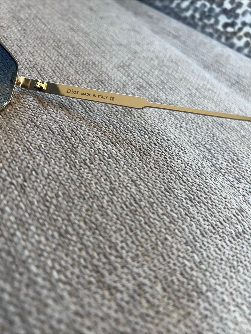 Dior Silver Frame Blue Gradient Sunglasses